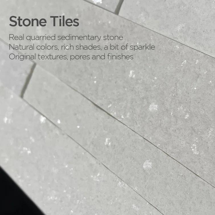 6" x 24" Natural Stone Peel & Stick Mosaic Tile