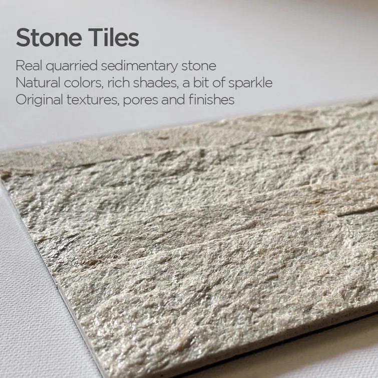 6" x 24" Natural Stone Peel & Stick Mosaic Tile