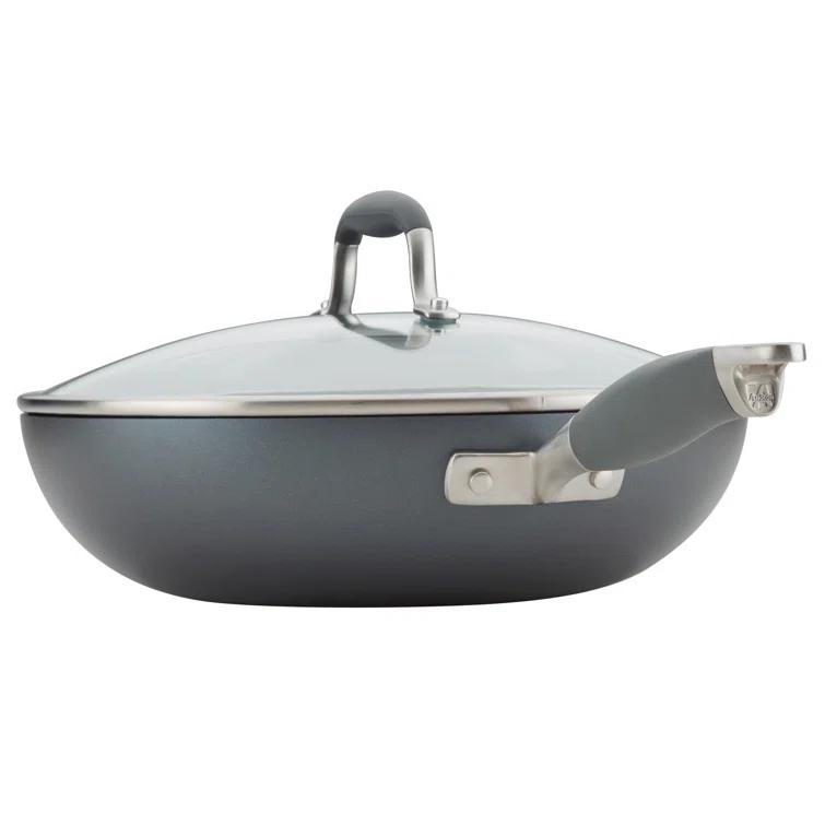 Anolon Anolon Advanced Home Hard Anodized Nonstick Deep Frying Pan / Skillet with Lid, 12 Inch