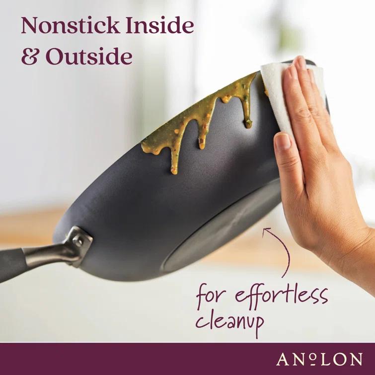 Anolon Anolon Advanced Home Hard Anodized Nonstick Deep Frying Pan / Skillet with Lid, 12 Inch