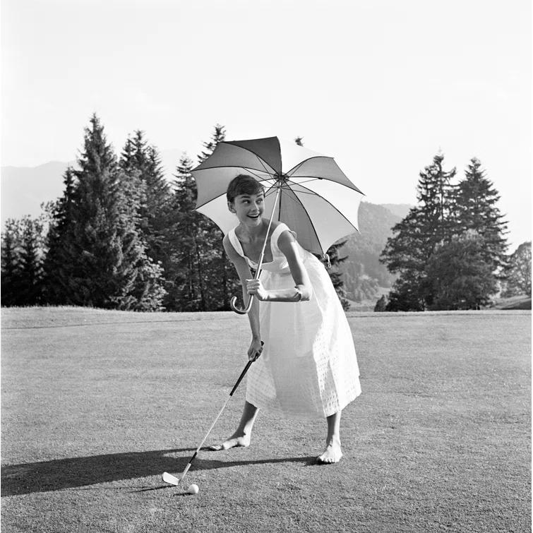 Four Hands Art Studio Getty Images " Golfing Hepburn " by Getty Images