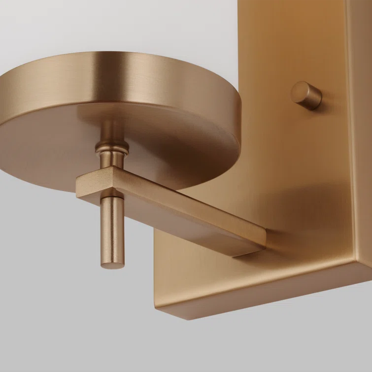 Zire Outdoor Dimmable Wall Sconce in Satin Brass and Black