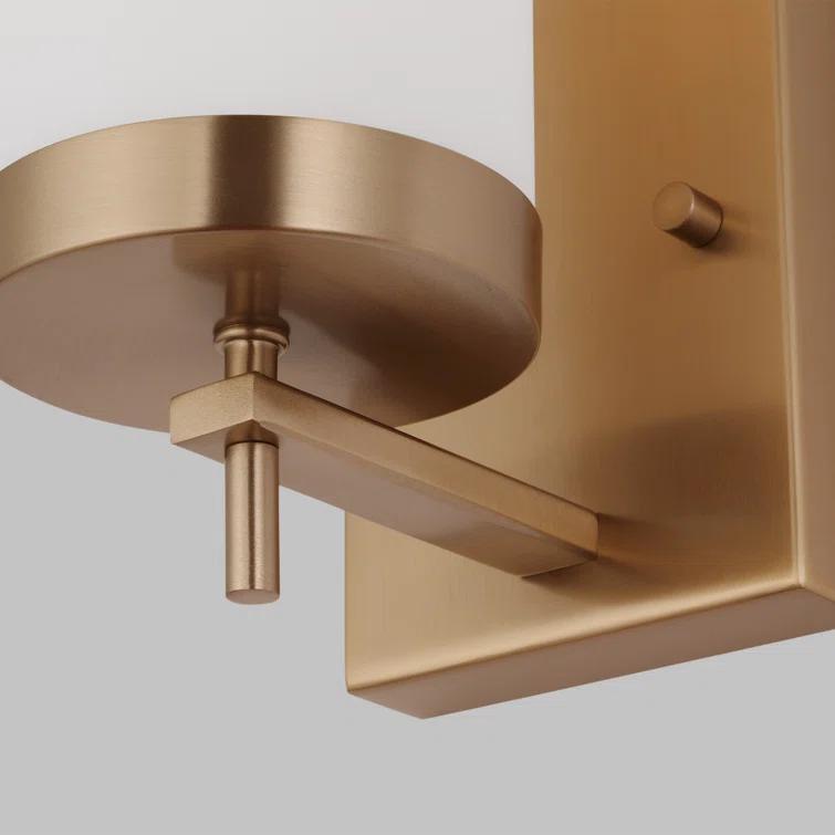 Zire Outdoor Dimmable Wall Sconce in Satin Brass and Black