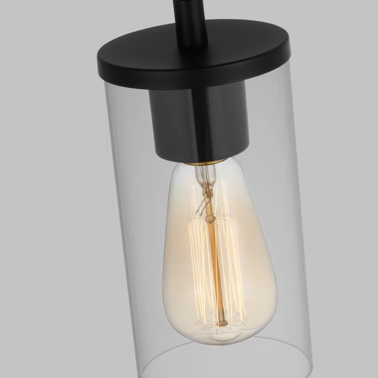 Midnight Black Glass Mini Globe Pendant Light