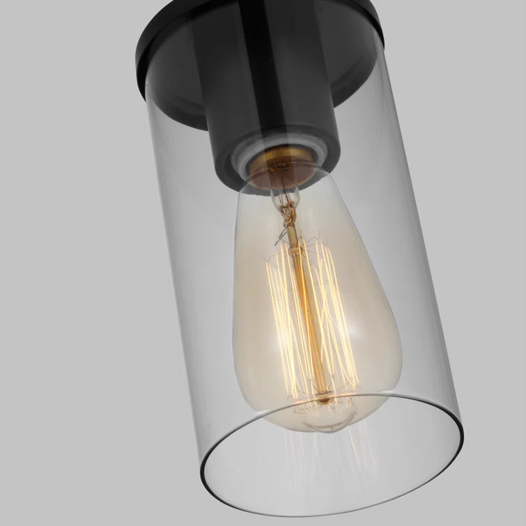 Midnight Black Glass Mini Globe Pendant Light