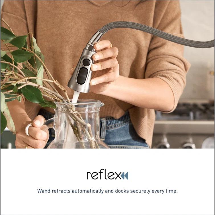 Moen Sleek MotionSense Wave Single Handle Pulldown Kitchen Faucet with Power Clean Technology