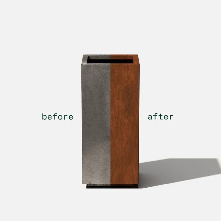 Corten Steel Series Pedestal Planter