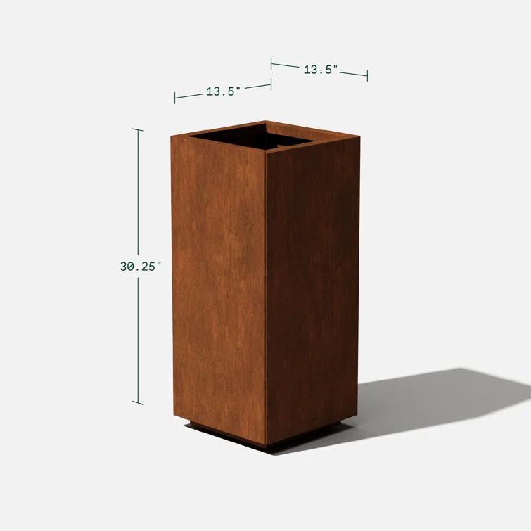 Corten Steel Series Pedestal Planter