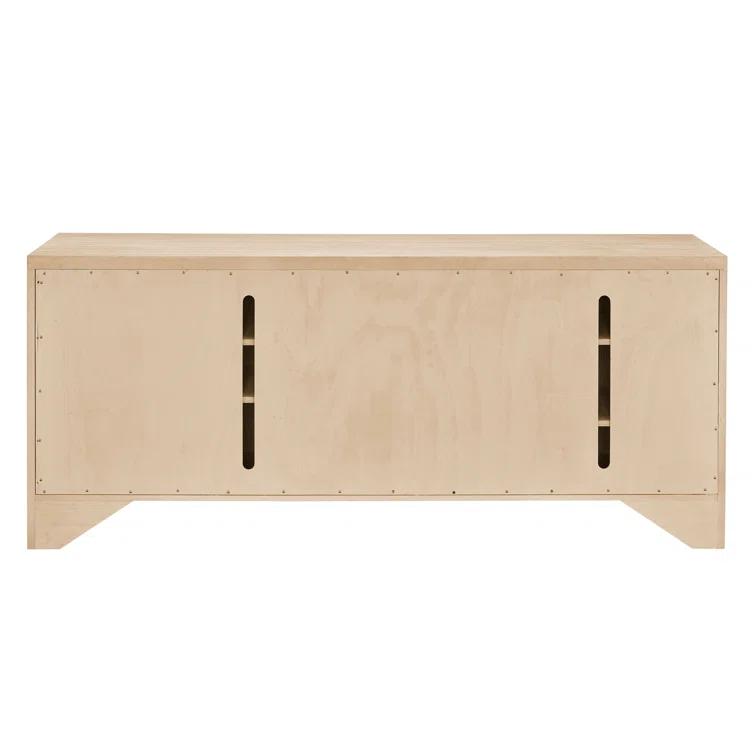 Universal Modern Farmhouse Sadie Credenza in Tan Natural Oak Wood