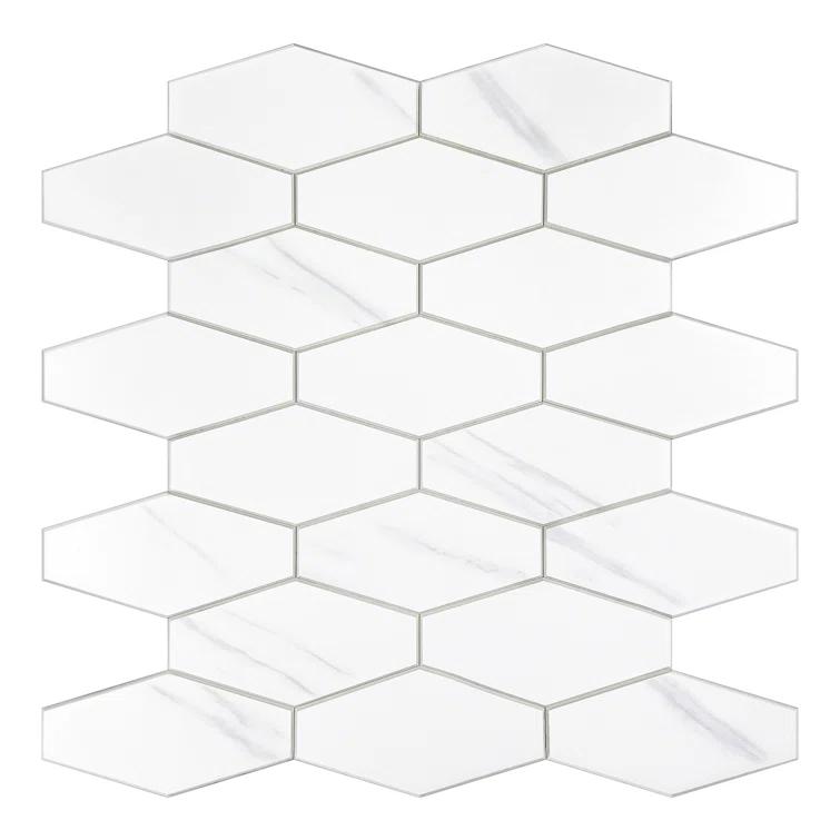 Avant Decor 4'' W x 2'' L Engineered Stone Peel and Stick Mosaic Tile