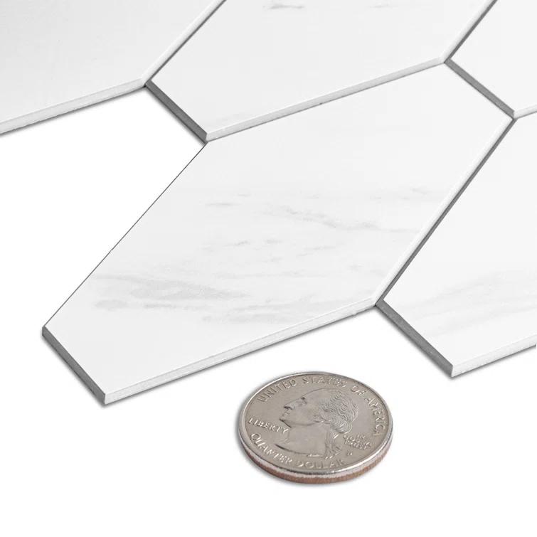 Avant Decor 4'' W x 2'' L Engineered Stone Peel and Stick Mosaic Tile