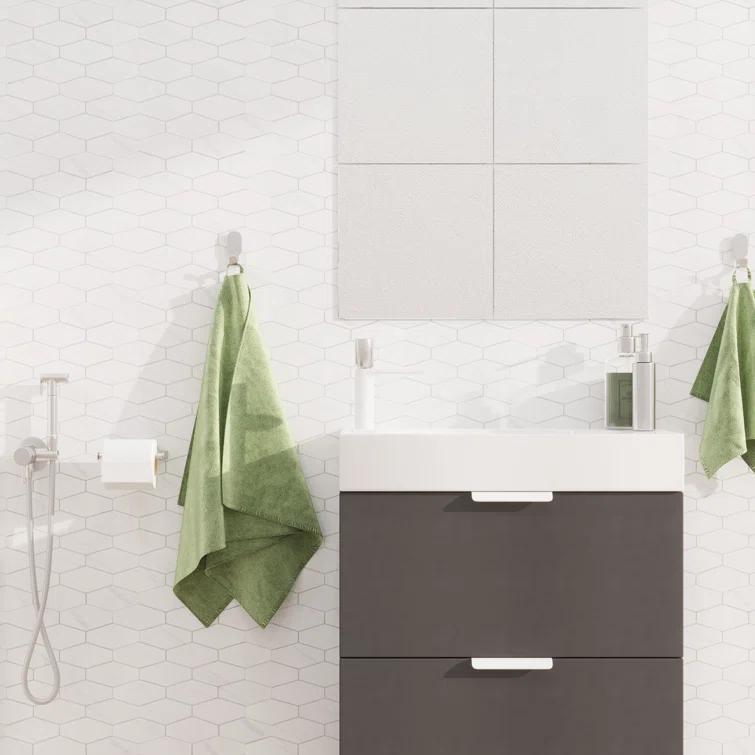 Avant Decor 4'' W x 2'' L Engineered Stone Peel and Stick Mosaic Tile