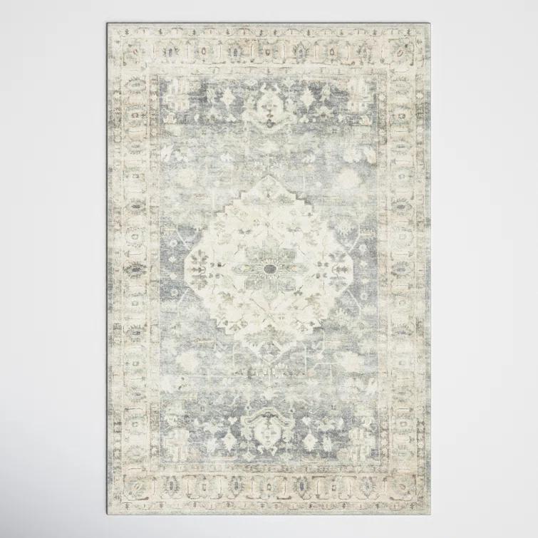 Sera Oriental Denim/Fog Area Rug