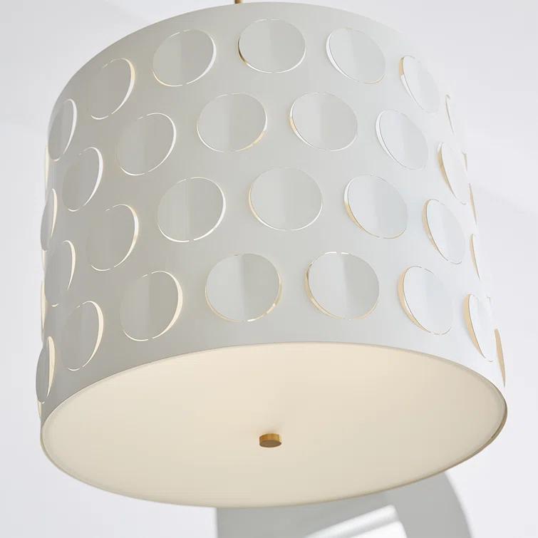 Dottie 3 - Light Dimmable Drum Chandelier