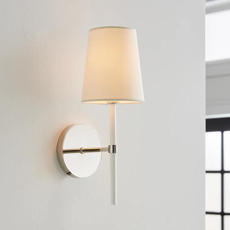 Monroe Polished Nickel Cone-Shaped Dimmable Wall Sconce