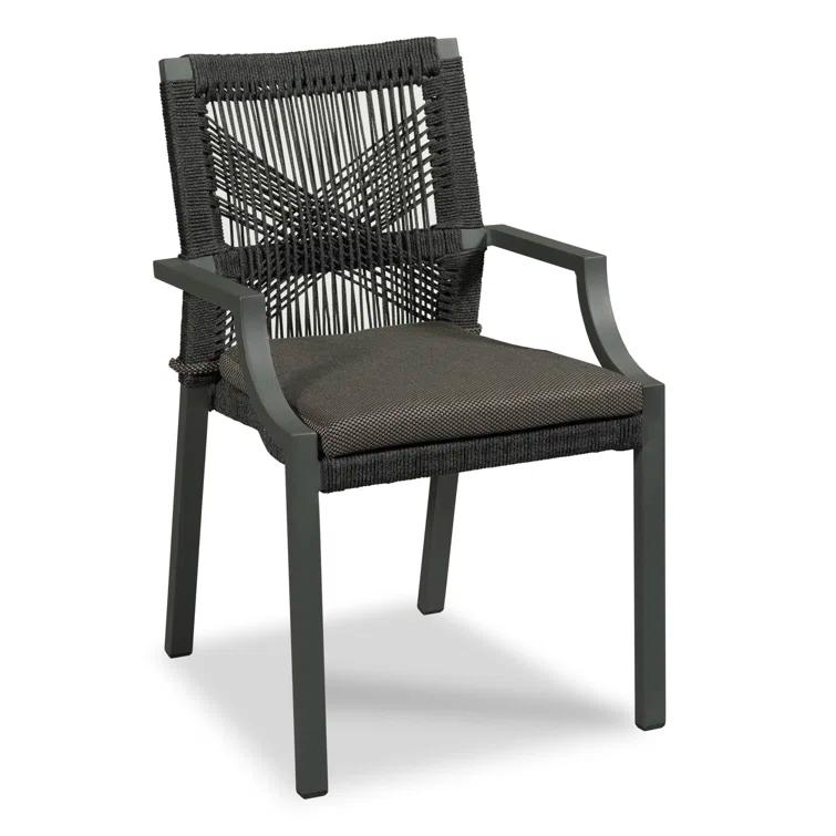 Woodbridge Furniture Bellevue Stacking Patio Dining Armchair with Cushion