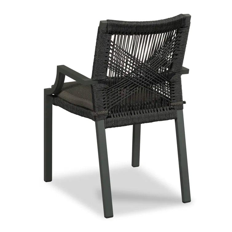 Woodbridge Furniture Bellevue Stacking Patio Dining Armchair with Cushion