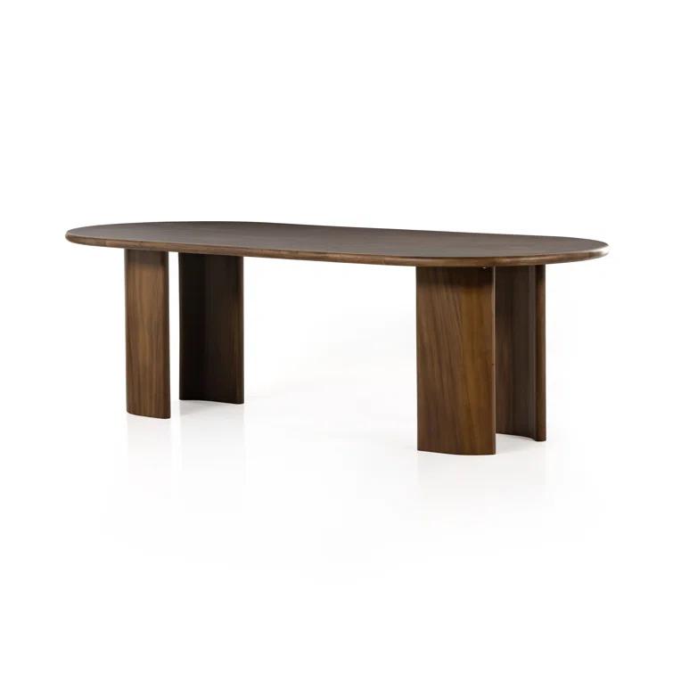 Nausica Oval Dining Table - Dark Brown