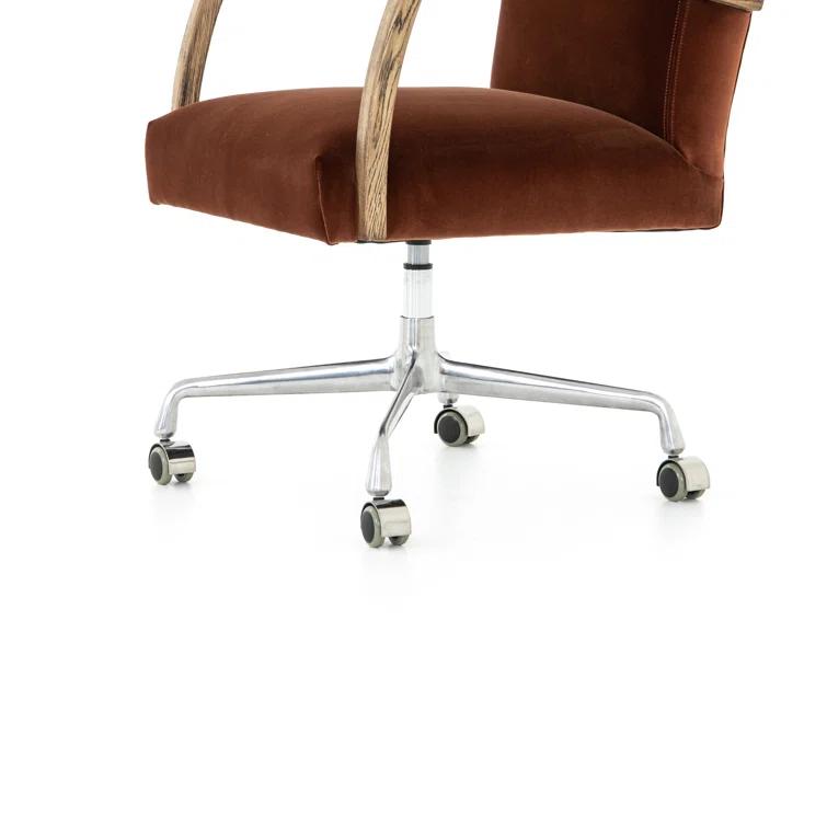 Masterson Velvet Swivel Desk Chair