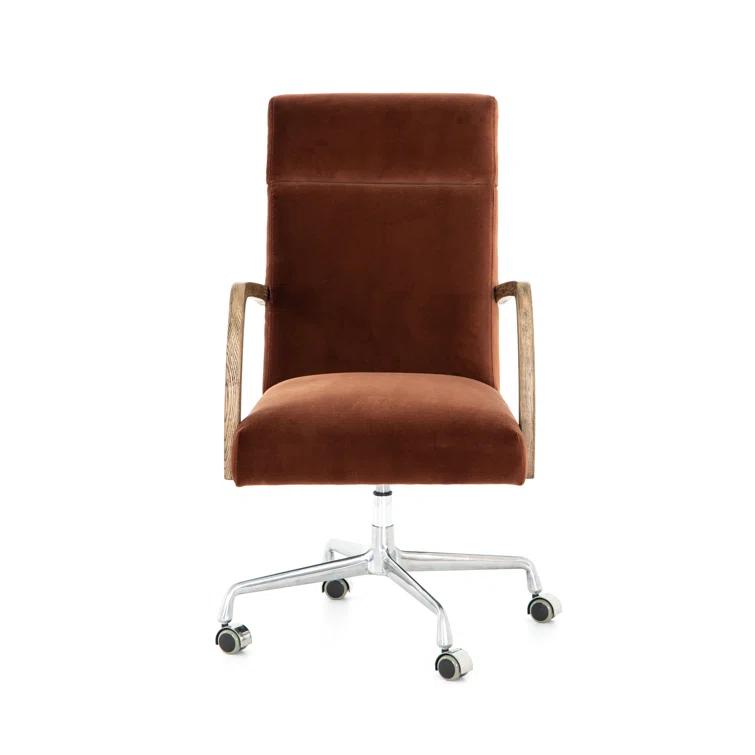 Masterson Velvet Swivel Desk Chair