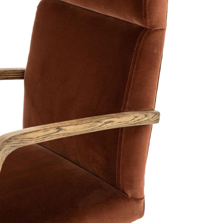 Masterson Velvet Swivel Desk Chair