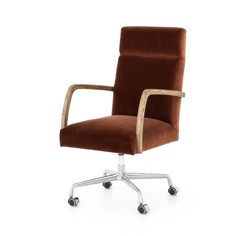 Masterson Velvet Swivel Desk Chair