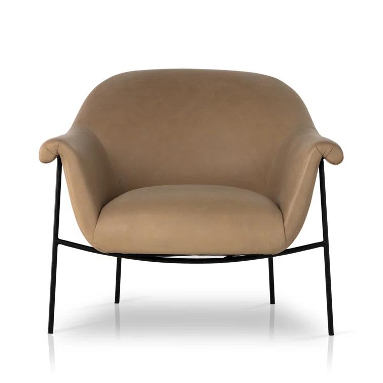 Penelope Accent Chair - Taupe Leather