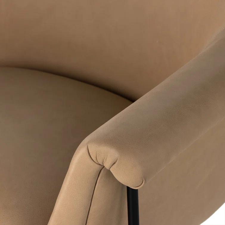 Penelope Accent Chair - Taupe Leather