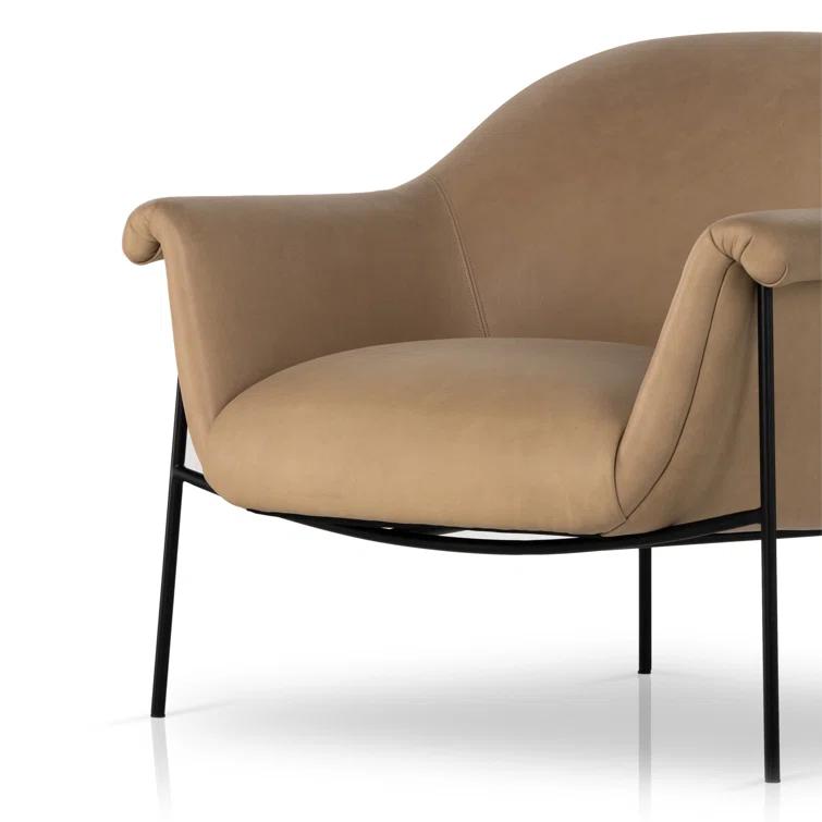 Penelope Accent Chair - Taupe Leather