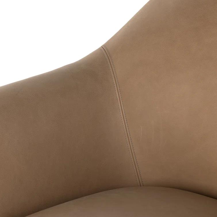 Penelope Accent Chair - Taupe Leather