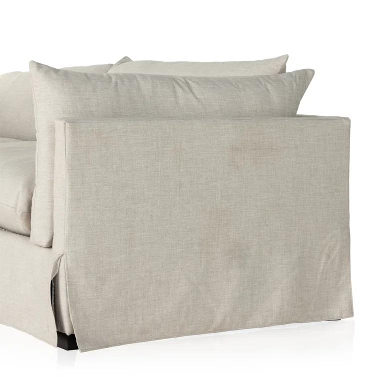 Bennett Moon 96" Slipcovered Sofa with Track Arms