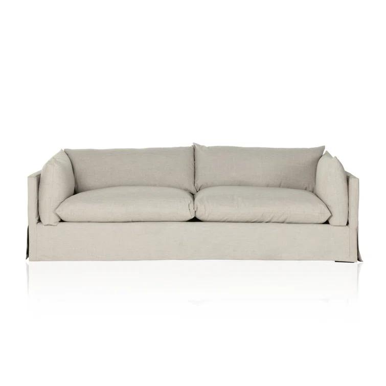 Bennett Moon 96" Slipcovered Sofa with Track Arms