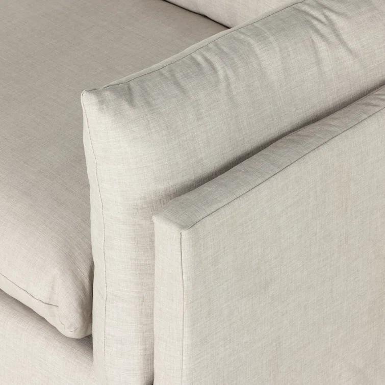 Bennett Moon 96" Slipcovered Sofa with Track Arms