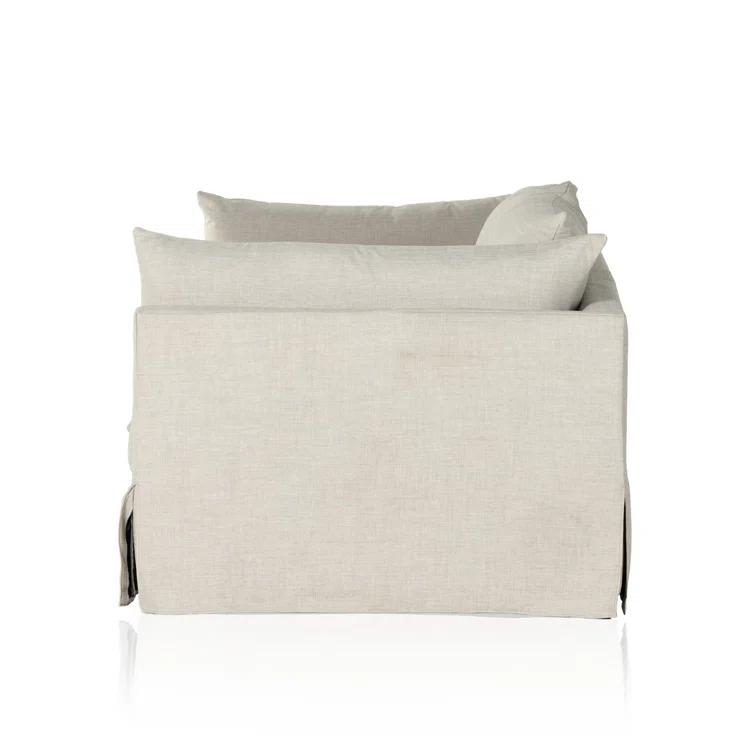 Bennett Moon 96" Slipcovered Sofa with Track Arms