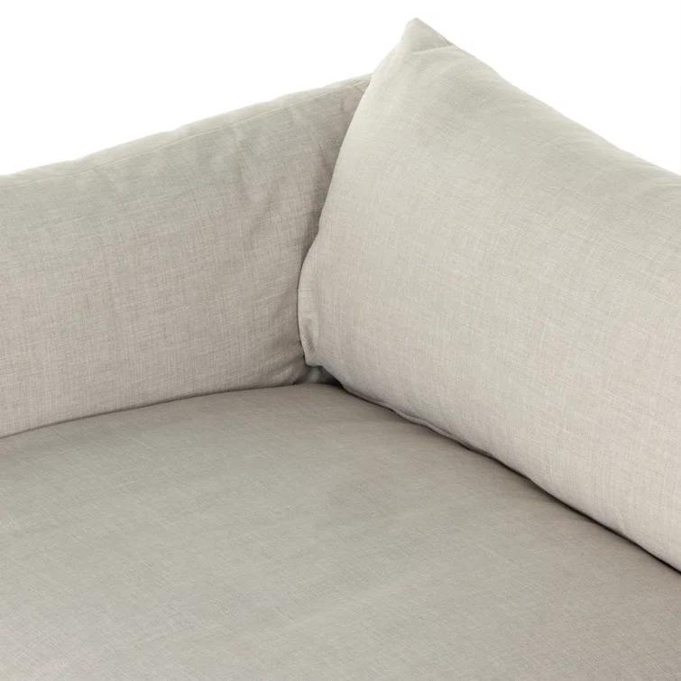 Bennett Moon 90.5'' White Contemporary Slipcovered Sofa