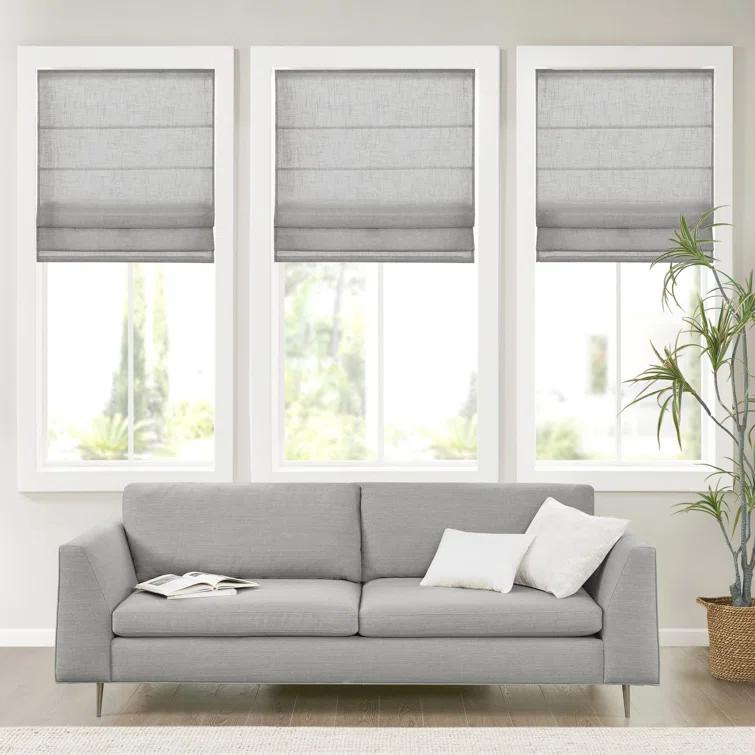 Kyler Linen Blend Light Filtering Roman Shade