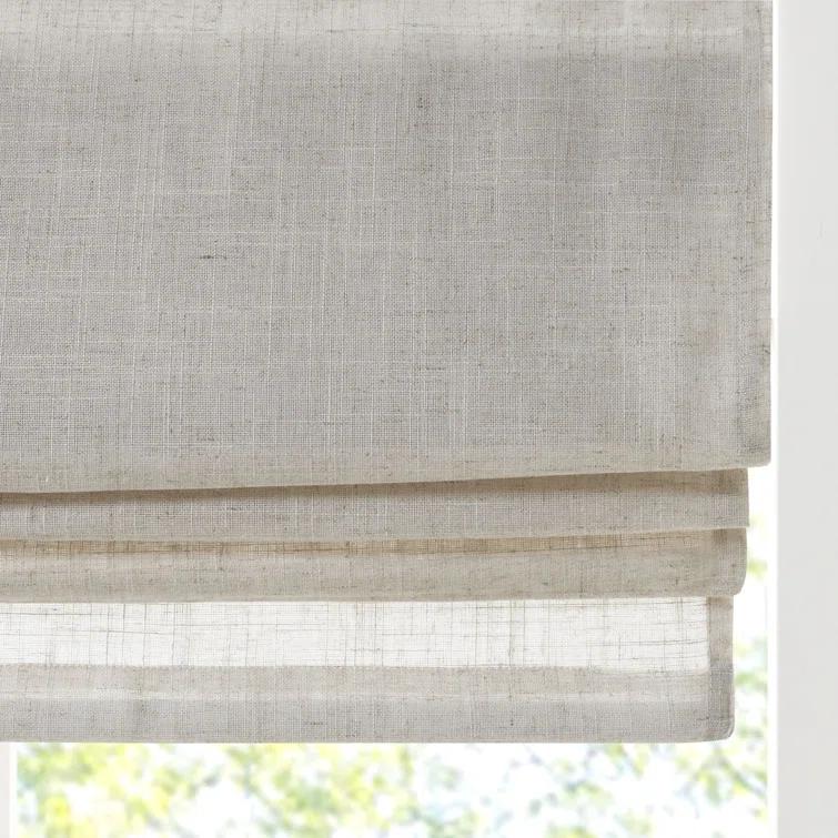 Kyler Linen Blend Light Filtering Roman Shade