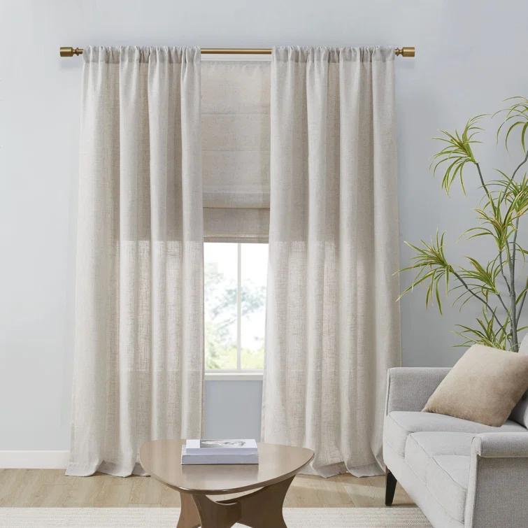 Kyler Linen Blend Light Filtering Roman Shade