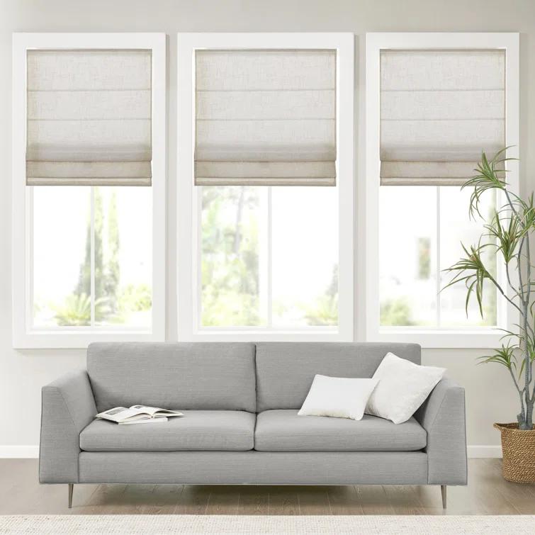Kyler Linen Blend Light Filtering Roman Shade