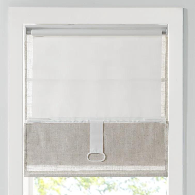 Kyler Linen Blend Light Filtering Roman Shade