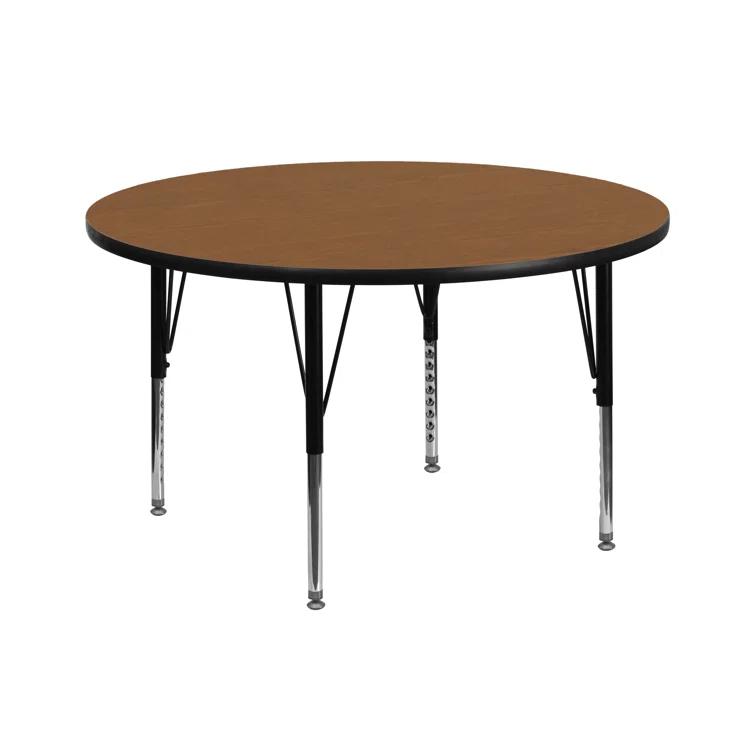 Goddard 42'' Round Thermal Laminate Activity Table - Adjustable Legs