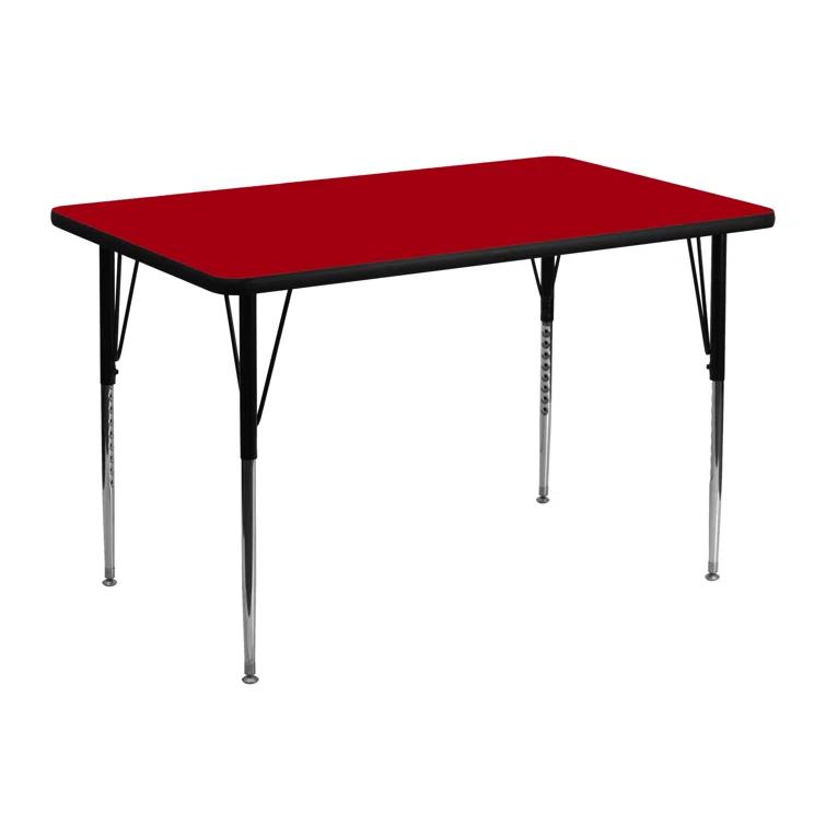 Goddard 24''W x 48''L Rectangular HP Laminate Activity Table - Adjustable Legs