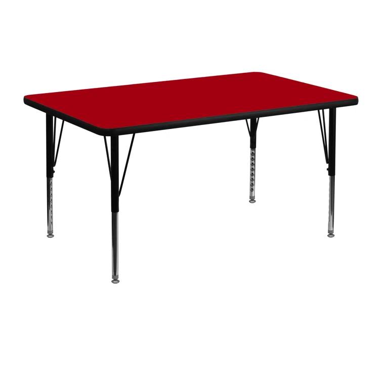Goddard 24''W x 48''L Rectangular HP Laminate Activity Table - Adjustable Legs