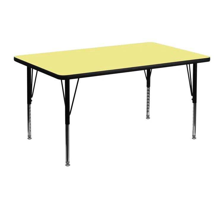 Goddard 24''W x 48''L Rectangular HP Laminate Activity Table - Adjustable Legs