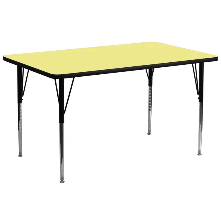 Goddard 24''W x 48''L Rectangular HP Laminate Activity Table - Adjustable Legs
