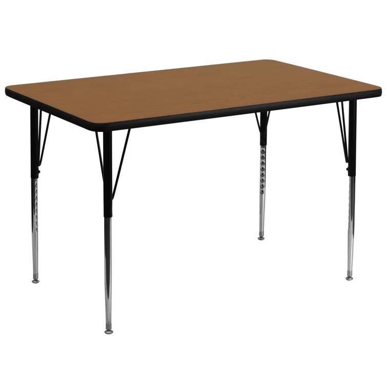 Goddard 24''W x 48''L Rectangular HP Laminate Activity Table - Adjustable Legs
