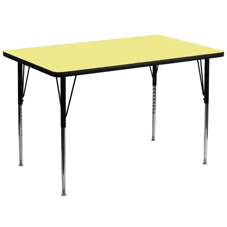 Goddard 24''W x 48''L Rectangular HP Laminate Activity Table - Adjustable Legs