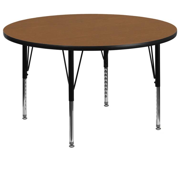 Goddard 42'' Round Thermal Laminate Activity Table - Adjustable Legs