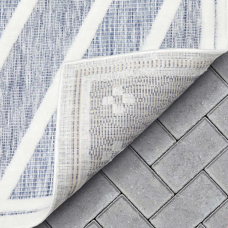 Well Woven Sila Mali Outdoor Moroccan Tribal Blue Indoor/Outdoor Area Rug