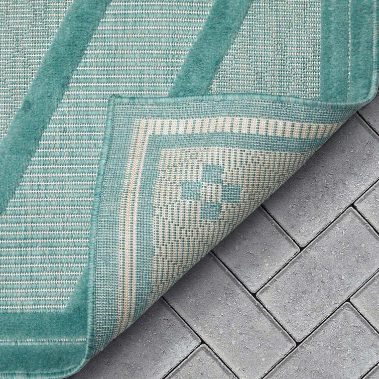 Markon Mali Outdoor Moroccan Tribal Teal Indoor/Outdoor Area Rug